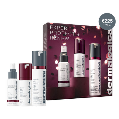 expert protect + renew giftset met Antioxidant HydraMist, Dynamic Skin Retinol Serum en Dynamic Skin Recovery SPF 50