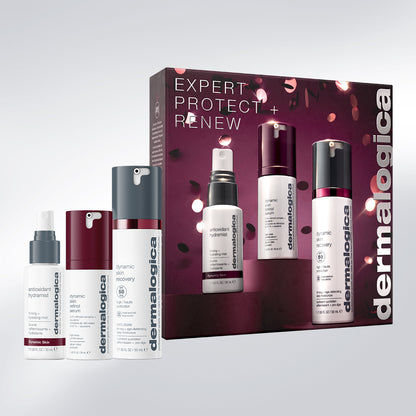 expert protect + renew giftset met Antioxidant HydraMist, Dynamic Skin Retinol Serum en Dynamic Skin Recovery SPF 50