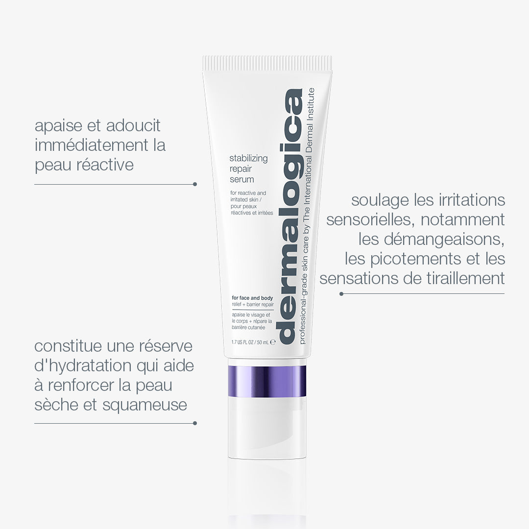 Stabilizing Repair Serum : apaise, soulage les irritations sensorielles et constitue une réserve d'hydratation